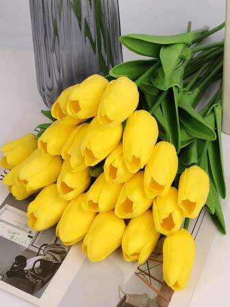 10pcs/Set Artificial Tulip Flowers For Kitchen, Living Room, Bedroom, Bathroom, Party, Restaurant Decoration, Valentine Day, Gift Gifts Birthday Graduation