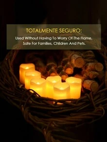 1pc / 24pcs LED Wave Electronic Candle Lights, Battery Driven, Safe AndLED Flameless Candle Lights, For HolidayDecoration, Party, Bar, Wedding Decoration, Marriage Proposal, Family Gathering, Karaoke, Cafe, Indoor And Outdoor - Warm Color - View 9