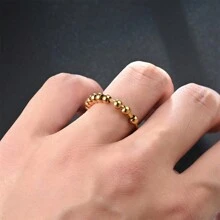 1 Pièce Dix Perles Spinning Stress Relieving Anxiety Rings Pour Les Couples