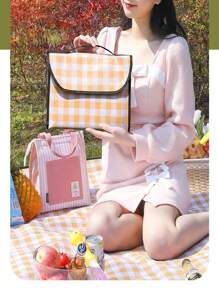 野餐墊防潮墊加厚野餐布戶外便攜式防水野營帳篷墊營地墊 - 粉色 - 查看 1