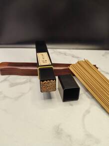 1盒天然檀香-復古大裝優雅禮盒包裝,用於瑜伽、冥想、茶館和日常生活等空氣淨化和除味的香膏 - 黑色 - 查看 6