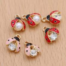6入組混合多種金色嵌琉璃瓢蟲吊飾,用於珠寶製作耳環diy配件 - 6個混合 - 查看 7