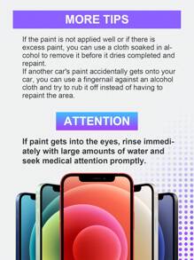 適用於 iPhone（13Pro / 13Pro Max冰川綠色）的觸控修補漆，iPhone觸控修補漆筆，兩用去刮花深度刮痕修復漆筆，通用色彩專用修補漆筆，可選擇iPhone（1套裝） - 綠色 - 查看 8