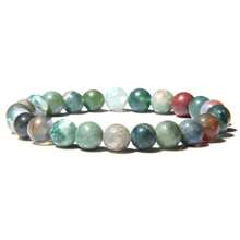 1 stuk 8 mm Prachtig Veel kleurig Steen Helende kristal Stretch Kraal Armbanden Voor mannen en vrouwen Casual Juwelen Feest