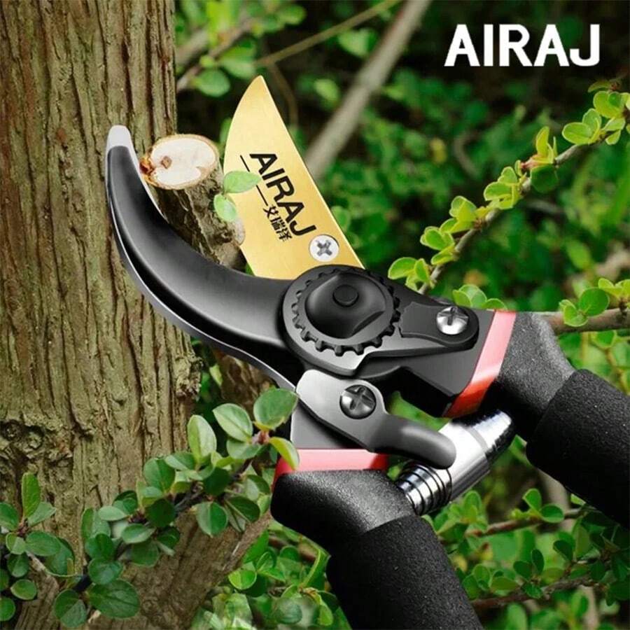 AIRAJ 1pc 多功能修枝剪园艺工具重型超锋利手动修枝剪，专业园艺剪刀，园林工具，园艺工具 - 黑色 - 查看 1