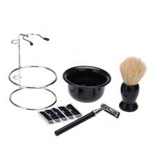 Men's Shaving Tool Set And Five Spare Blades - Black - View 2