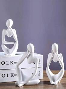 1只現代人物設計裝飾擺件,收藏品 - 白色 - 查看 1
