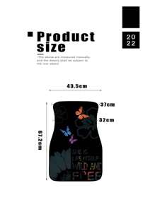 1入組前排通用印花汽車腳墊 - 彩色 - 查看 3