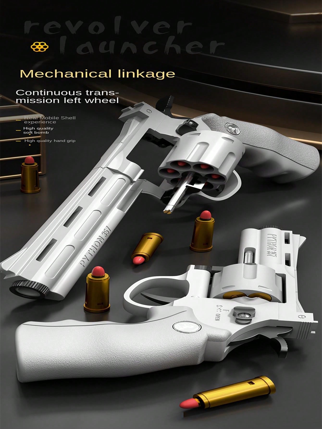 Magnum Style Handgun Soft Bullet Toy Gun, Zp-5 375 Scall Auto Metal ...