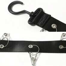 1個棒球帽掛架帶8個夾子,可放8個帽子,帽子收納掛鉤 - 黑色 - 查看 5