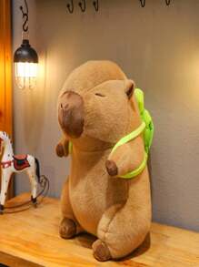 1pc Capybara Plush Backpack/Stuffed Animal Toy/Decoration/Brown - Brown - View 6