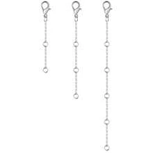 3Pcs Golden Stainless Steel Necklace Extender Chain Necklace Extenders Tail Chains For Bracelet Anklet Stainless Steel Chain Extenders For Jewelry Making