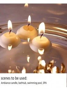 Bougie D'eau Flottante Blanche Dans Une Tasse En Verre, 10 Pièces, Pour Fête À La Piscine, Mariage En Plein Air, Photographie, Anniversaire, Décoration De Dîner Romantique