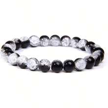 1 stuk 8 mm Prachtig Veel kleurig Steen Helende kristal Stretch Kraal Armbanden Voor mannen en vrouwen Casual Juwelen Feest