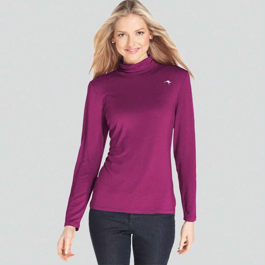 Playera manga larga de Cuello Alto Dama SPORT FASHION - Morado Violeta - Ver 1