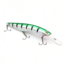 1pc 16cm 22g Big Long Minnow Lure Wobbler Hard Bait 3D Eyes Strong Hooks Lures For Sea Fishing - Gold - View 4