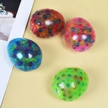 1 Pieza Cubo Mágico Pelota Antiestrés De Color Al Azar, Juguete Suave Y Creativo En Forma De Huevo Para Descompresión Y Aplastamiento - Multicolor - Ver 2