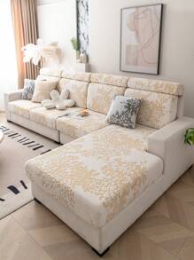 1個彈性伸展沙發套,適用於1-4座l型沙發座椅和靠背套 - 米色 - 查看 8