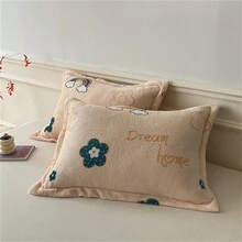 2入組加厚法蘭絨枕套,不含內芯 - 彩色 - 查看 3