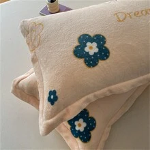 2入組加厚法蘭絨枕套,不含內芯 - 彩色 - 查看 5