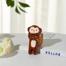 1套創意陶瓷可愛貓猴子仿真動物微景觀茶寵室內桌面裝飾茶具配件 - 小猴子 - 查看 3