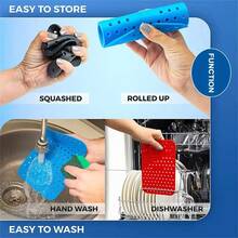 1個矩形硅膠氣炸鍋墊,帶手柄,不粘,易於清洗 - 灰色 - 查看 5