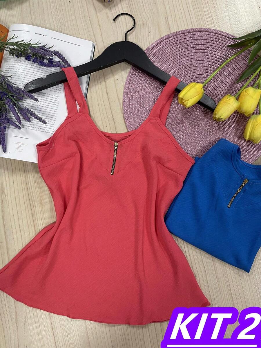 Women Tank Tops & Camis - Màu Hồng  Dưa hấu - Xem 1