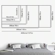 1入組桃絨絨絲優質裹布自然植物和雪山風景掛毯,適用於臥室裝飾 - 黑與白 - 查看 2