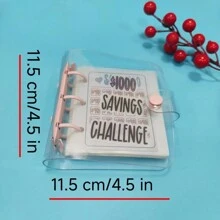 100 Envelope Money Saving Challenge, Cash Budgeting Challenge Binder, Budget Binder With Cash Envelope, Cash Saving Notebook - Pink - View 5