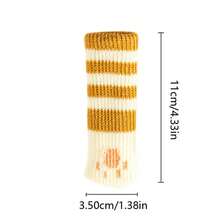 4/8/16入組防滑針織貓爪套,傢俱腳套,防噪高彈性椅子桌腿套,可愛針織桌子襪 - 黑色 - 查看 3