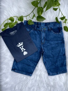 Men T-Shirt Co-Ords - Màu xanh hải quân - Xem 1