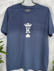 Men T-Shirt Co-Ords - Màu xanh hải quân - Xem 7