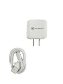 CARGADOR POP SHOPE! , CARGADOR USB A TIPO C, CARGA RAPIDA, CARGADOR - Blanco - Ver 3
