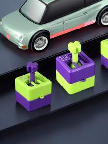 1pc Radish Shaped Manual Gearshift Keychain Stress Relief Pendant For Manual Transmission Available In Random Colors - Purple - View 2