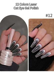 annies 1pc Crystal Cat Magnetic Gel Polish Semi Permanent Soak Off Uv Led Semi Permanent Sparkling Nail Varnish 10ml New Upgrade Excluding Magnets - Purple - View 3