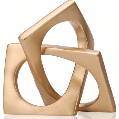 家庭室内装饰，几何结雕塑，独特的家居装饰，现代装饰架套装适用于咖啡桌电视柜控制台最佳礼物