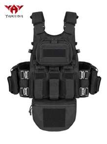 Yakeda Molle Metal Buckle Quick Release Outdoor Camouflage Training Vest With Full Protection - Black - View 2