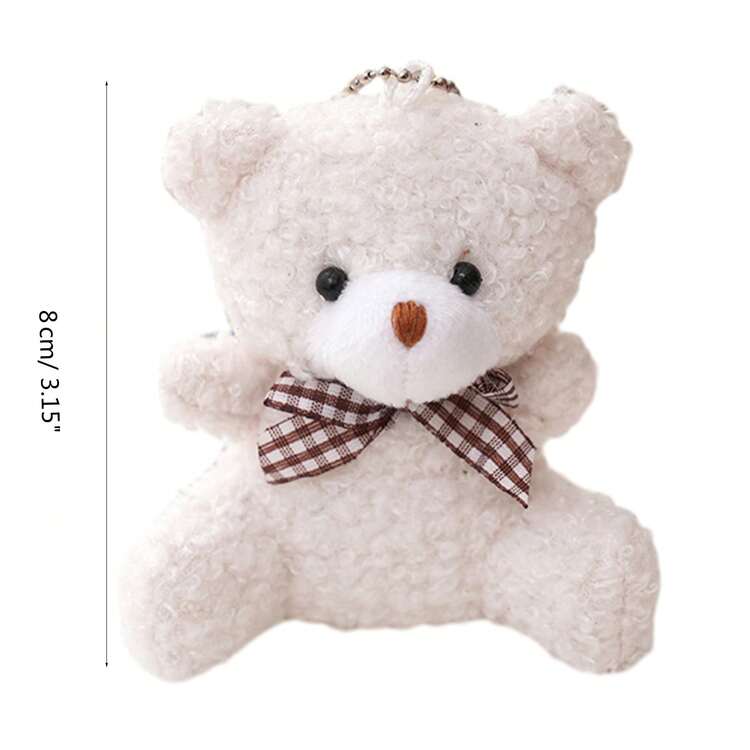 1pc Cute Plush Teddy Bear Pendant Decoration - Coffee Brown - View 3