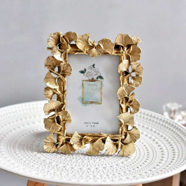 1pc Resin Gold Vintage Photo Frame European Style Photography Background Photo Props Desktop Ornament Wall Decoration Photo Frame Best Gifts Birthday Graduation