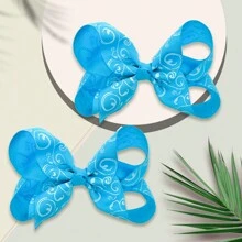 2入組3.9英寸時尚兒童發帶,夾子式設計適用於節日 - 彩色 - 查看 4