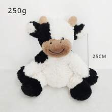 Cute Cow Plush Toy Sitting Position Creative Home Decor Stuffed Animal Gift For Teenagers - Black and White - View 6