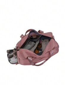 Oxford Cloth, Large Capacity, Dry-Wet Separation, Travel Bag, Multi-Functional Storage - Pink - View 5