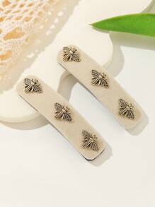 2 chiếc kẹp tóc hình ong nhung cho tóc mái, xe hơi, thanh lịch, dễ thương, ngọt ngào, phù hợp với trang phục hàng ngày, trang phục công sở, trang phục dự tiệc và làm quà tặng. Kẹp tóc càng cua, kẹp tóc cài đầu, đồ dùng học tập, đại học, phụ kiện tóc, phụ kiện đội đầu, phụ kiện tóc cho nữ, ghim cài tóc. - Màu Đỏ Sâu - Xem 7