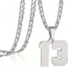 1 Miếng Mạ vàng Số Dây chuyền , Thép không gỉ Chuỗi , 60cm + 5cm , Cá nhân hóa Đồ treo Vật rủ xuống Đối với Quạt , Nam , NỮ , Con trai , Cô gái , Giáng sinh Qủa tặng ( ) - 1 dây chuyền mạ vàng 18k - Xem 56