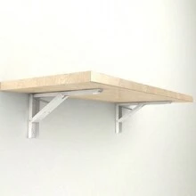 1PC Triangle Folding Angle Bracket Heavy Support Adjustable Wall Mounted Bench Table Shelf Bracket Furniture Hardware Bracket, Movable Bracket Folding Support Wall Partition Placement Spring Triangle Bracket Home Decoration Hardware - White - View 5