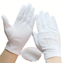 1pair Non-Slip Driver Driving Etiquette Protocol Thin Breathable Gloves , Ideal Choice For Gifts Casual - White - View 5