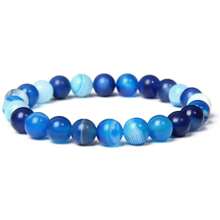 1 stuk 8 mm Prachtig Veel kleurig Steen Helende kristal Stretch Kraal Armbanden Voor mannen en vrouwen Casual Juwelen Feest