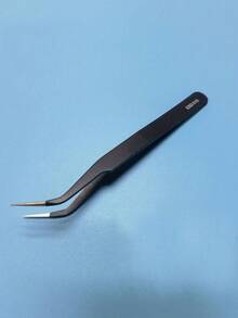 Anti-Static Stainless Steel Nail Art Tool Set With Bent & Straight Tweezers, Rhinestone Picker, Sticker Remover, For Home Or Salon Single Pack - Black - View 7