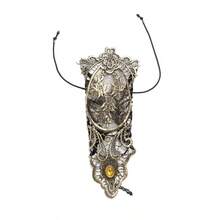 1PC Vintage Feather Multi-Layer Cutout Gold Lace Lace Arm Chain - Bronze - View 5