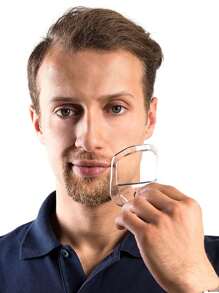 5 Pcs Different Sizes Men Mustache Shaper Styling Template Goatee Beard Guide Stencil Shaving Design Tool Shaving Accessories - Clear - View 6